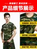 Ropa Camuflada al por Mayor Conjunto de Camisetas Hombres y Mujeres Estudiantes Universitarios Ropa de Entrenamiento Militar Verano Manga Corta Superior Camiseta de Entrenamiento de Secado Rápido para Exteriores