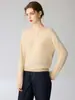 Suéter 100% cashmere puro com decote V para mulheres, novo suéter base de malha slim fit para outono e inverno, suéter de cashmere liso de manga comprida