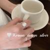 Anillo de Plata de Ley 925 Elegante con Perla Swarovski Torcida, Estilo Ins de Dongdaemun, Corea del Sur, Diseño de Nicho