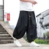 Pantalones Deportivos de Secado Rápido de Verano de Nueve Puntos para Hombre Estilo Chino Nuevo Estilo Nacional Pantalones de Linterna con Puño 8XL Pantalones Sueltos de Pierna Ancha