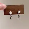 Brincos Pendentes Minimalistas em Forma de Gota d'Água para Mulheres, Estilo Coreano, Simples e Versáteis, Brincos Únicos