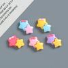 Accesorios de resina con forma de estrella y lazo brillante, hechos a mano, con gel crema para el cabello, pinza para el cabello, funda para teléfono móvil, material adhesivo para refrigerador