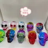 Cráneo Tallado de Cristal, Adornos Creativos de Juguete, Manualidades Galvanizadas, Decoraciones de Halloween, Cráneo Humano y Cabeza de Fantasma