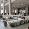 Sofá Grafite de Designer Italiano Moderno Patchwork Feito à Mão Tecido Sala de Estar Recepção Sofá de Luxo Leve Sofá Estampado
