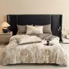 Comércio Exterior Transfronteiriço Conjunto de Jacquard de Quatro Peças Original Linho Algodão Retrô Linho Lavado Gaze Amassada Estampada Conjunto de Três Peças para Dormitório Estudantil