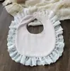 Babero de Encaje Grueso Coreano con Bolsillo para Bebé Niña Impermeable Bonito Bordado en Forma de U de Princesa Toalla para Saliva