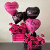 Novo balão de amor de 18 polegadas ILOVEYOU, bola de alumínio para casamento no Dia dos Namorados, bola de ar flutuante para festa de Ano Novo