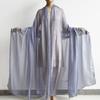 Cachecol Cinza Oversized Cachecol Feminino cinza claro Chiffon Gaze de Madrinha Extra Longo 3 m Protetor Solar de Verão Toalha de Praia