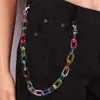 Joyas transfronterizas europeas y americanas moda colgante de oso acrílico cadena de cintura cadena corporal de cadena de plástico retro para mujer venta al por mayor