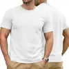 Camiseta Top Casual Esportiva Simples de Algodão Puro, Cor Sólida, Gola Redonda, Manga Curta para Homem - Comércio Exterior Europeu e Americano da Amazon Transfronteiriço