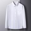 Camisa de manga larga de algodón puro Hengyuanxiang para hombre, de primavera y otoño, ligera, informal, de negocios, profesional, para trabajo