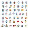 50 pegatinas de dibujos animados de Doraemon, pegatinas de papelería para niños, pegatinas de expresión para bolsas, equipajes, tazas, pegatinas transfronterizas.