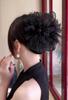 Pinza Negra de Plumas Esponjosas 2023 Nueva Moda Volumen de Cabello Tocado Parte Trasera Pinza de Tiburón Pinza para el Cabello Clip