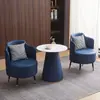 Conjunto de sofá moderno minimalista de luxo para recepção comercial, adequado para escritórios de vendas, varandas de escritório e áreas de reunião informais