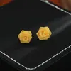 Aretes de Flor de Rosa de Alambre de Cobre, Diseño de Nicho, Aretes de Flor Tridimensionales, Lujo Ligero, Accesorios para Orejas de Moda y Elegantes