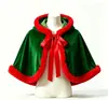 Capa com capuz de Natal transfronteiriça personalizada para adultos femininos, fantasia de Natal, atacado de xale de veludo de Natal