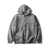 Beijie Moda Masculina Outono 2026 Novo Cardigã de Cor Sólida com Capuz Suéter Masculino Malha Solta Peça de Roupa Externa Fio Ins Suéter