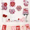 Decoraciones para el Día de San Valentín, Señales para Jardín, 6 Piezas de Decoraciones para Césped con Forma de Corazón de Caramelo, Suministros para Fiesta de Aniversario del Día de San Valentín