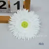 Flor de Crisântemo Grande Escovada Flor de Crisântemo de Seda Artificial Flor de Gérbera Chapéu de Palha Arranjo de Flores para Adorno de Cabeça Design de Vitrine