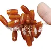 Ágata Roja con Agujero Grande Cuentas Sueltas, Jaspe Rojo Hexagonal Multifactetado Cuentas, Accesorios para Joyería, Cuentas de Jade