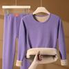 Set de Ropa Interior Térmica Roja Gruesa de Lana de Camello para Hombres y Mujeres de Invierno para el Año de Nacimiento, Extra Engrosado con Forro de Felpa, Ropa y Pantalones de Otoño