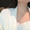 Collar del mismo estilo Tiktok, diseño de nicho femenino con micro incrustaciones de circonita, estrella, luna, cadena fina, cadena de suéter, dulce cadena de clavícula