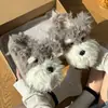 Pantuflas de Algodón para Perro Rasposas Invierno Niñas Lindas Dibujos Animados Interior Hogar Cálidas Pareja Suela Gruesa Peludas Cxcf