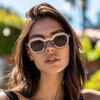 Gafas de Sol Poligonales de Arroz para Uñas Ins Moda Calle Fotográfico Vintage Gafas de Sol Estilo Europeo y Americano Distintivas Cóncavas Modernas