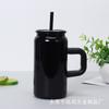 Caneca Térmica de Aço Inoxidável 304 Americana com Alça Portátil para Carro 16oz Vácuo Mason Copo de Gelo com Canudo