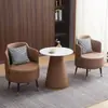 Sofá de recepción de negocios, diseño moderno minimalista de lujo ligero, adecuado para recepción, oficina de ventas, oficina, balcón, conjunto de mesa y sillas para ocio y negociación