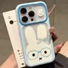 La ventana de colorblock de dibujos animados se transforma instantáneamente en una funda transparente para iPhone 16 compatible con Apple 17 Pro Max con diseño de cielo estrellado de dopamina