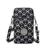 Bolso Transversal Estilo Coreano Transfronterizo para Teléfono Móvil para Mujer Bolso Transversal de Tela para Teléfono Móvil Bandolera Deportiva para Brazo Billetera Vertical de Muñeca para Monedas