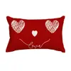 Fundas de Almohada Personalizadas para el Día de San Valentín Transfronterizas, Decoración de Atmósfera Festiva, Fundas de Cojín para Sofá del Hogar, Fundas de Cojín en Forma de Corazón para Dormitorio