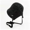 Chapéu de pescador de malha em mistura de lã para mulheres, novo estilo coreano outono e inverno, versátil, chapéu bucket de lã que afina o rosto, chapéu da moda para o dia a dia