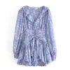 Vestido Feminino Longo de Manga Longa com Novo Design de Cinto Floral Estilo Europeu e Americano 2025 6751