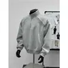 Suéter Informal de Punto con Cremallera Media y Cuello Alto, Estilo Nuevo de Primavera y Otoño para Hombre, Holgado y Fácil de Combinar, Camisa Base de Manga Larga