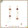 25 Nuevos Pendientes de Navidad con Borlas de Estrella de Cinco Puntas para Otoño e Invierno, Pendientes Lindos y Dulces, Elegantes Versátiles, Pendientes No Perforados