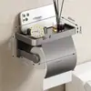 Caja de Pañuelos para Baño Portarrollos de Papel Higiénico Montado en Pared Portarrollos de Papel Higiénico para Baño sin Taladro Estante de Almacenamiento para Rollos de Papel Higiénico