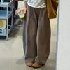 Calças Largas de Cintura Alta Slimming Estilo Coreano Relaxado para Trabalho Feminino, Calças Longas Casuais Largas para Mulheres - Outono 2026