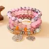 Pulseira Clássica de Conchas para Férias, Venda Quente Transfronteiriça, Conjunto de 4 Peças, Multicamadas Elástica, Joia de Mão Boêmia, Atacado