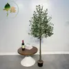 Planta em Vaso de Oliveira Simulada, Bonsai de Oliveira Artificial, Planta Verde para Decoração de Casa, Ornamento de Árvore Grande, Comércio Exterior Transfronteiriço, Desmontagem e Montagem