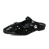 6322 Zapatos de Tacón Alto Huidong Yixinda Sandalias Cerradas Brillantes con Lentejuelas y una Correa Mocasines de Verano para Uso en Exteriores