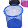Arte em Ferro Vazado Porta-Canetas de Mesa para Armazenamento Papelaria Estudantil Multifuncional Colorido Escritório Redondo/Quadrado Grade Porta-Canetas