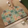 Alfombrillas de Piso Retro para Cocina Resistentes a Manchas y al Desgaste Alfombrillas Domésticas Absorbentes de Agua de Secado Rápido Antideslizantes Alfombra para Mesa de Café de Sala de Estar Alfombrillas para Pies de Barro Diatomeas