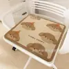 Almofada de Cadeira Infantil Fofa de Desenho Animado, Caxemira Sintética, Almofada de Assento de Pelúcia à Prova de Frio, Uso em Escritório Doméstico, Resistente a Manchas, Almofada de Banqueta com Base Antiderrapante
