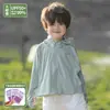 Roupa de Proteção Solar Infantil 2026 Novo Estilo Meninos Meninas Seda de Gelo Leve Respirável Chapéu de Aba Larga Roupa de Proteção Solar Jaqueta para Bebês Meninos