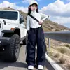 Conjunto Esportivo Color Block para Meninas Primavera e Outono Novo Estiloso Crianças Médias e Grandes Moletom com Zíper Calça Cargo Roupa Casual Conjunto de Duas Peças