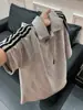 Camisa Polo Klein Azul con Patrón de Escamas de Dragón, Cuello Camisero, para Hombre, Verano, Delgada, Transpirable, Estilo Americano, Hombro Normal, Tres Rayas, Manga Corta