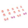 Verão Novo Blush Fino Curto Degradê Roxo Uva Drill Nail Pieces Natural Avançado Unhas Falsas