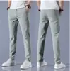 Pantalones rectos de seda de hielo para hombre, verano, delgados, de secado rápido, pantalones para hombre holgados, drapeados, de pierna ancha, talla grande, pantalones deportivos casuales